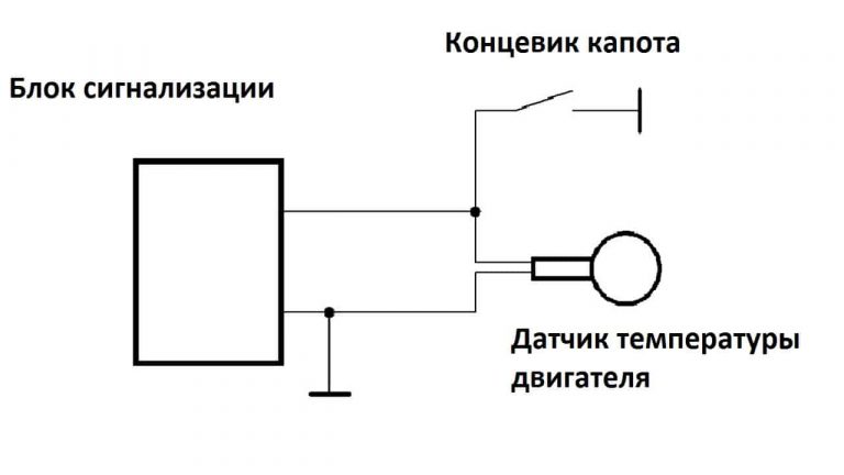 Схема подключения датчика температуры
